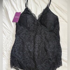 Black Lace Bodysuit Brand New, With Tags